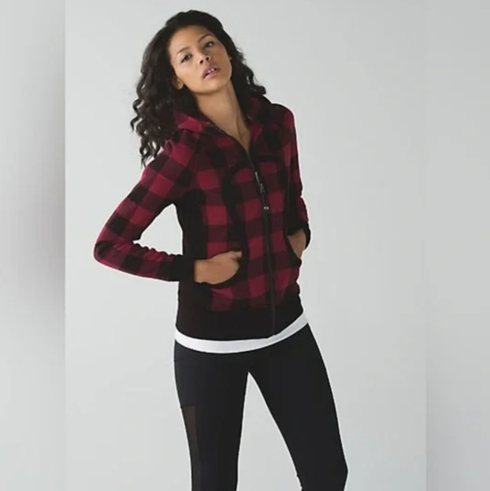 RARE Plaid Lululemon Scuba Hoodie